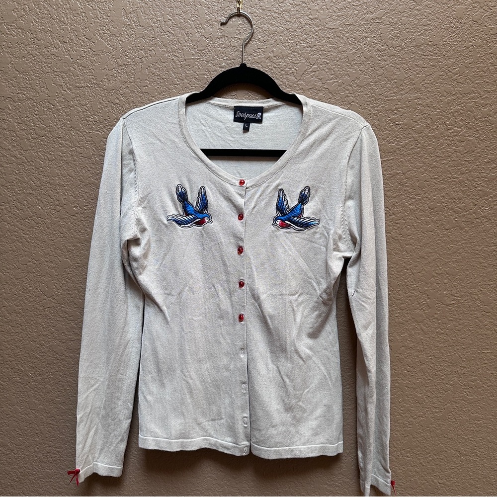 Sourpuss Cream Knit Top